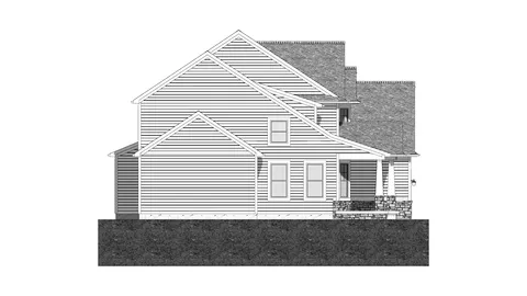 The Heritage house plan, exterior view 4